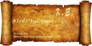 Királyi Emma névjegykártya